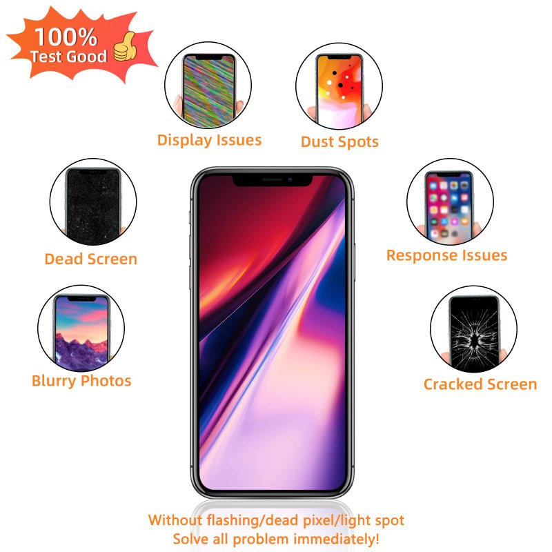 Bsz4uov استبدال شاشة آيفون 11 برو، إطار عرض LCD بحجم 5.8 بوصة مع شاشة تعمل باللمس ثلاثي الأبعاد لطرازات A2160، A2217، A2215 مع مجموعة أدوات الإصلاح + ملصق لاصق إطار مقاوم للماء + زجاج مقسى - Image 4